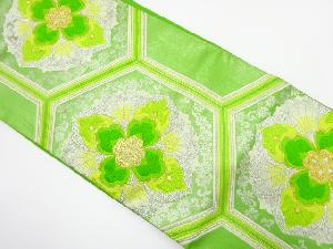 アンティーク　亀甲繋ぎに華紋織り出し袋帯（着用可）